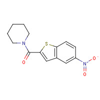 97528-67-1 (5-nitro-1-benzothiophen-2-yl)-piperidin-1-ylmethanone chemical structure