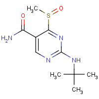 1403865-02-0 2-(tert-butylamino)-4-methylsulfinylpyrimidine-5-carboxamide chemical structure