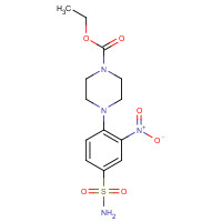 1257048-14-8 ethyl 4-(2-nitro-4-sulfamoylphenyl)piperazine-1-carboxylate chemical structure