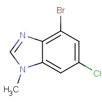 1433822-43-5 4-bromo-6-chloro-1-methylbenzimidazole chemical structure