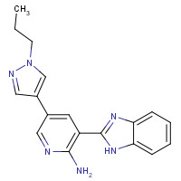 1261220-48-7 3-(1H-benzimidazol-2-yl)-5-(1-propylpyrazol-4-yl)pyridin-2-amine chemical structure