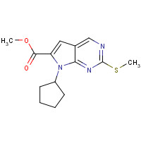1169698-95-6 methyl 7-cyclopentyl-2-methylsulfanylpyrrolo[2,3-d]pyrimidine-6-carboxylate chemical structure