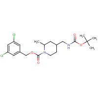 1613512-96-1 (3,5-dichlorophenyl)methyl 2-methyl-4-[[(2-methylpropan-2-yl)oxycarbonylamino]methyl]piperidine-1-carboxylate chemical structure