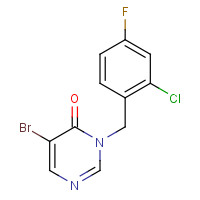 960298-41-3 5-bromo-3-[(2-chloro-4-fluorophenyl)methyl]pyrimidin-4-one chemical structure