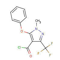 921939-09-5 1-methyl-5-phenoxy-3-(trifluoromethyl)pyrazole-4-carbonyl chloride chemical structure