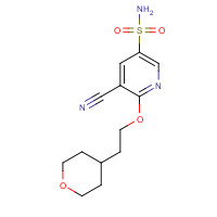 1228876-48-9 5-cyano-6-[2-(oxan-4-yl)ethoxy]pyridine-3-sulfonamide chemical structure