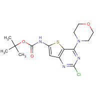 956389-13-2 tert-butyl N-(2-chloro-4-morpholin-4-ylthieno[3,2-d]pyrimidin-6-yl)carbamate chemical structure