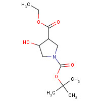 146256-99-7 1-O-tert-butyl 3-O-ethyl 4-hydroxypyrrolidine-1,3-dicarboxylate chemical structure