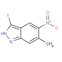 1000343-55-4 3-iodo-6-methyl-5-nitro-2H-indazole chemical structure