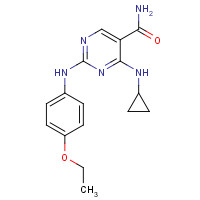 1198302-57-6 4-(cyclopropylamino)-2-(4-ethoxyanilino)pyrimidine-5-carboxamide chemical structure
