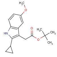 53712-71-3 tert-butyl 2-(2-cyclopropyl-5-methoxy-1H-indol-3-yl)acetate chemical structure
