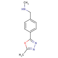 944450-83-3 N-methyl-1-[4-(5-methyl-1,3,4-oxadiazol-2-yl)phenyl]methanamine chemical structure