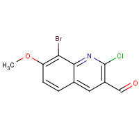 136812-28-7 8-bromo-2-chloro-7-methoxyquinoline-3-carbaldehyde chemical structure