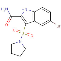 918494-66-3 5-bromo-3-pyrrolidin-1-ylsulfonyl-1H-indole-2-carboxamide chemical structure