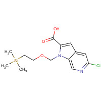 1223748-24-0 5-chloro-1-(2-trimethylsilylethoxymethyl)pyrrolo[2,3-c]pyridine-2-carboxylic acid chemical structure