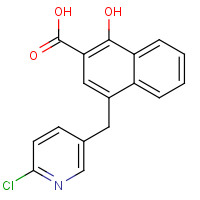 1350969-01-5 4-[(6-chloropyridin-3-yl)methyl]-1-hydroxynaphthalene-2-carboxylic acid chemical structure
