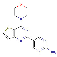 1033733-43-5 5-(4-morpholin-4-ylthieno[3,2-d]pyrimidin-2-yl)pyrimidin-2-amine chemical structure