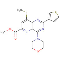1220113-89-2 methyl 8-methylsulfanyl-4-morpholin-4-yl-2-thiophen-3-ylpyrido[3,2-d]pyrimidine-6-carboxylate chemical structure
