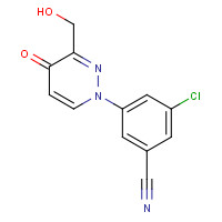 1314397-16-4 3-chloro-5-[3-(hydroxymethyl)-4-oxopyridazin-1-yl]benzonitrile chemical structure