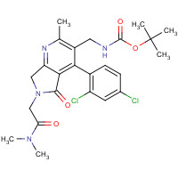 915731-88-3 tert-butyl N-[[4-(2,4-dichlorophenyl)-6-[2-(dimethylamino)-2-oxoethyl]-2-methyl-5-oxo-7H-pyrrolo[3,4-b]pyridin-3-yl]methyl]carbamate chemical structure
