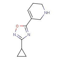 114904-71-1 3-cyclopropyl-5-(1,2,3,6-tetrahydropyridin-5-yl)-1,2,4-oxadiazole chemical structure