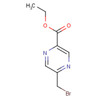 586378-30-5 ethyl 5-(bromomethyl)pyrazine-2-carboxylate chemical structure