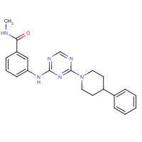 1332296-98-6 N-methyl-3-[[4-(4-phenylpiperidin-1-yl)-1,3,5-triazin-2-yl]amino]benzamide chemical structure