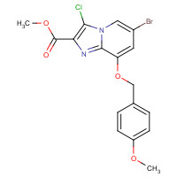 1284249-72-4 methyl 6-bromo-3-chloro-8-[(4-methoxyphenyl)methoxy]imidazo[1,2-a]pyridine-2-carboxylate chemical structure