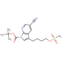 1187322-57-1 tert-butyl 5-cyano-3-(4-methylsulfonyloxybutyl)pyrrolo[2,3-b]pyridine-1-carboxylate chemical structure