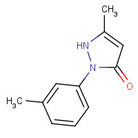 35496-20-9 5-methyl-2-(3-methylphenyl)-1H-pyrazol-3-one chemical structure