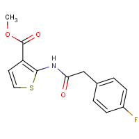 179338-08-0 methyl 2-[[2-(4-fluorophenyl)acetyl]amino]thiophene-3-carboxylate chemical structure