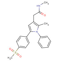 1005451-50-2 N-methyl-2-[2-methyl-5-(4-methylsulfonylphenyl)-1-phenylpyrrol-3-yl]acetamide chemical structure
