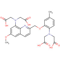 83014-44-2 2-[2-[[8-[bis(carboxymethyl)amino]-6-methoxyquinolin-2-yl]methoxy]-N-(carboxymethyl)-4-methylanilino]acetic acid chemical structure