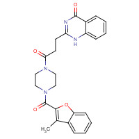1537890-84-8 2-[3-[4-(3-methyl-1-benzofuran-2-carbonyl)piperazin-1-yl]-3-oxopropyl]-1H-quinazolin-4-one chemical structure