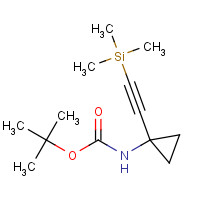 1268810-08-7 tert-butyl N-[1-(2-trimethylsilylethynyl)cyclopropyl]carbamate chemical structure