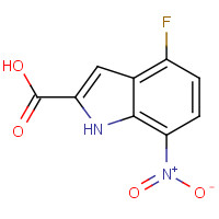 1167056-39-4 4-fluoro-7-nitro-1H-indole-2-carboxylic acid chemical structure