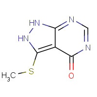 90914-36-6 3-methylsulfanyl-1,2-dihydropyrazolo[3,4-d]pyrimidin-4-one chemical structure