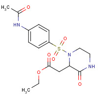 318469-56-6 ethyl 2-[1-(4-acetamidophenyl)sulfonyl-3-oxopiperazin-2-yl]acetate chemical structure