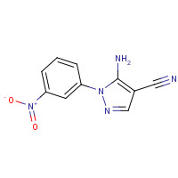 65973-70-8 5-amino-1-(3-nitrophenyl)pyrazole-4-carbonitrile chemical structure