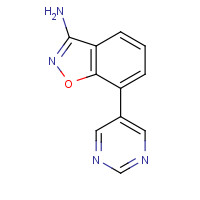 1428881-82-6 7-pyrimidin-5-yl-1,2-benzoxazol-3-amine chemical structure