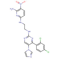 252935-94-7 6-N-[2-[[4-(2,4-dichlorophenyl)-5-imidazol-1-ylpyrimidin-2-yl]amino]ethyl]-3-nitropyridine-2,6-diamine chemical structure