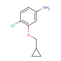 1265236-35-8 4-chloro-3-(cyclopropylmethoxy)aniline chemical structure