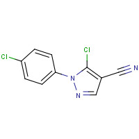 102996-32-7 5-chloro-1-(4-chlorophenyl)pyrazole-4-carbonitrile chemical structure