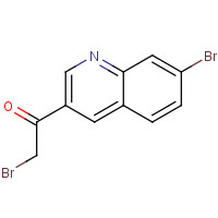 1228552-88-2 2-bromo-1-(7-bromoquinolin-3-yl)ethanone chemical structure