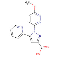 741287-88-7 1-(6-methoxypyridazin-3-yl)-5-pyridin-2-ylpyrazole-3-carboxylic acid chemical structure