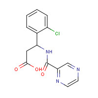 1222970-08-2 3-(2-chlorophenyl)-3-(pyrazine-2-carbonylamino)propanoic acid chemical structure