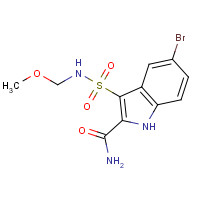 660413-37-6 5-bromo-3-(methoxymethylsulfamoyl)-1H-indole-2-carboxamide chemical structure