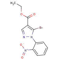 1245227-21-7 ethyl 5-bromo-1-(2-nitrophenyl)pyrazole-4-carboxylate chemical structure