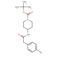 1334001-49-8 tert-butyl 4-[[2-(4-bromophenyl)acetyl]amino]piperidine-1-carboxylate chemical structure