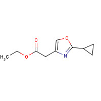 1402446-06-3 ethyl 2-(2-cyclopropyl-1,3-oxazol-4-yl)acetate chemical structure